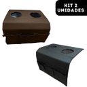 Ver imagem 1 de 2un Esteira Porta Copos Para Braço de Sofa Preto e Marrom