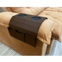 Ver imagem 5 de 2un Esteira Porta Copos Para Braço de Sofa Preto e Marrom