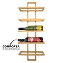 Ver imagem 2 de Adega Vertical Dourada para 5 Garrafas de Vinho Estilo Industrial