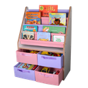 Ver imagem 4 de Prateleira Porta Livro Infantil 4 Caixas Estilo Biblioteca