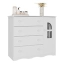 Ver imagem 7 de Cômoda Infantil 95cm 1 Porta com Vidro e 4 Gavetas Liz Multimóveis Mp4515 Branco