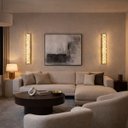 Ver imagem 5 de Arandela Led Folhada Ouro Italy C/ Selenita Cristal Marroquino Luz Quente 110v 1,5m St3275