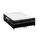 Ver imagem 1 de Cama Box Queen: Colchão Espuma D33 Castor Black e White Double Face + Base CRC Suede Black(158x198