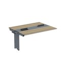 Ver imagem 1 de Complemento de Mesa Plataforma para Coworking para 2 Pessoas 150x120 150cm Industrial Noce Naturalle e Grafito Marrom/Marromle