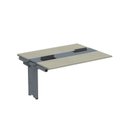 Ver imagem 1 de Complemento de Mesa Plataforma para Coworking para 2 Pessoas 150x120 150cm Industrial Nogueira Casblanca e Grafito Marrom