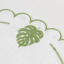 Ver imagem 3 de Jogo de Guardanapos Sousplat Americano 12 Peças Bordado Decorativo - Branco Verde Costela Adão