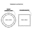 Ver imagem 2 de Jogo de Guardanapos Sousplat Americano 12 Peças Bordado Decorativo - Branco Verde Costela Adão