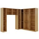 Ver imagem 3 de Guarda Roupa Casal Canto 11 Portas Infinity Savana/Branco