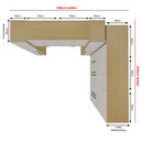 Ver imagem 4 de Guarda Roupa Casal Canto 11 Portas Infinity Savana/Branco