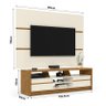 Conjunto de Painel e Rack Para TV Sala 65 Polegadas Palazzio Freijo/Off White - 3