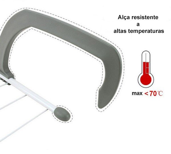 Varal Portátil 70 x 40 cm Porta Janela Box CI - 7