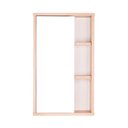 Ver imagem 4 de Armário para Banheiro Milano 1 Porta 2 Prateleiras MDP com Espelho 42cm Branco e Carvalho Mercado