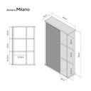 Ver imagem 2 de Armário para Banheiro Milano 1 Porta 2 Prateleiras MDP com Espelho 42cm Branco e Carvalho Mercado