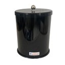 Ver imagem 1 de Lixeira 5 Litros Esmaltada com Tampa Banheiro Cozinha Escritório - Preta