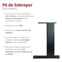 Ver imagem 3 de Par Pé para Mesa com Acabamento em Madeira (preto)