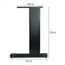 Ver imagem 2 de Par Pé para Mesa com Acabamento em Madeira (preto)