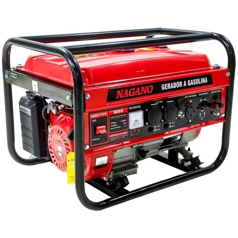 Gerador de Energia a Gasolina 3.6 Kva Monofásico 110v220v 7hp