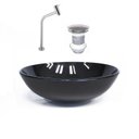 Ver imagem 2 de Kit Cuba Vidro Redonda 31cm Torneira e Válvula