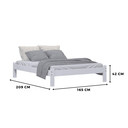 Ver imagem 3 de Cama de Casal Queen 165cm Branca Nemargi