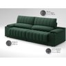 Sofá com Porta Copos Carregador USB Ret Rec Murano 2,50m Velosuede Verde - NETSOFAS - 3