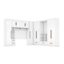 Ver imagem 2 de Quarto Modulado Casal Completo 100% MDF 6 Peças 6 Portas 5 Gavetas com Maleiro Smart Plus Yescasa Branco
