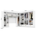 Ver imagem 3 de Quarto Modulado Casal Completo 100% MDF 6 Peças 6 Portas 5 Gavetas com Maleiro Smart Plus Yescasa Branco
