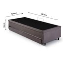 Ver imagem 4 de Bicama com Baú Viúva Reforçado 120x203cm em Suede B&G