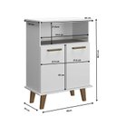 Ver imagem 4 de Balcão de Cozinha 2 Portas com Nicho Arte Smart Espresso Móveis