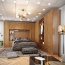 Ver imagem 1 de Quarto Modulado Casal Completo 100% MDF 6 Peças 6 Portas 5 Gavetas com Maleiro Smart Plus Yescasa Bege/Cinamomo