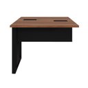 Ver imagem 3 de Escrivaninha Mesa Escritório Dupla Acoplar Pé Quadrado 90cm Nogal e Preto Yescasa Marrom