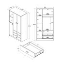 Ver imagem 6 de Berço Cômoda Guarda Roupa Ditália Bbi-51 Bb-120 Bb-322