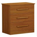 Ver imagem 2 de Mesa de Cabeceira Rubi 3 Gavetas Cinamomo - Leifer