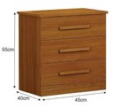 Ver imagem 3 de Mesa de Cabeceira Rubi 3 Gavetas Cinamomo - Leifer