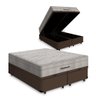 Cama Box Baú Queen + Colchão de Molas Ensacadas Ortobom Airtech Springpocket 158cm - 1