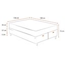 Ver imagem 2 de Cama Box Baú Queen + Colchão de Molas Ensacadas Ortobom Airtech Springpocket 158cm