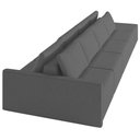 Ver imagem 2 de Sofá Ilha Modular com Puff para Sala Living 392cm Georgia K04 Linho Cinza Escuro - Mpozenato