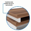Ver imagem 5 de Mesa Auxiliar c/ 03 Gavetas Pedestal - Nogal Sevilha/Branco – 34309