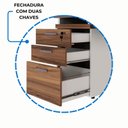 Ver imagem 4 de Mesa Auxiliar c/ 03 Gavetas Pedestal - Nogal Sevilha/Branco – 34309