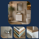 Ver imagem 3 de Conjunto de Banheiro Nature 60cm Estilare CNJ4009 Carvalho/Branco