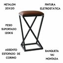 Ver imagem 4 de Banqueta Banco Estofada e Ferro Marrom