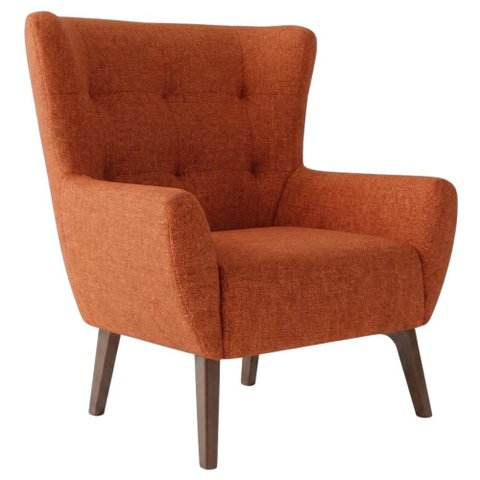 Poltrona Decorativa Malta Base Madeira Linho Color Trend Tca 303 Moll