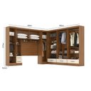 Ver imagem 3 de Quarto Modulado Casal Completo 100% MDF 6 Peças 6 Portas 5 Gavetas com Maleiro Smart Plus Yescasa Bege/Cinamomo Off/White