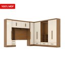 Ver imagem 5 de Quarto Modulado Casal Completo 100% MDF 6 Peças 6 Portas 5 Gavetas com Maleiro Smart Plus Yescasa Bege/Cinamomo Off/White
