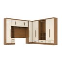 Ver imagem 2 de Quarto Modulado Casal Completo 100% MDF 6 Peças 6 Portas 5 Gavetas com Maleiro Smart Plus Yescasa Bege/Cinamomo Off/White