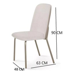 Conjunto 4 Cadeiras Dubai Design Exclusivo Ambientes Moderno - 7
