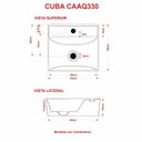 Ver imagem 5 de Kit Cuba Aq33 Volcano com Torneira C50 e Válvula Abs com Sifão e Flexível