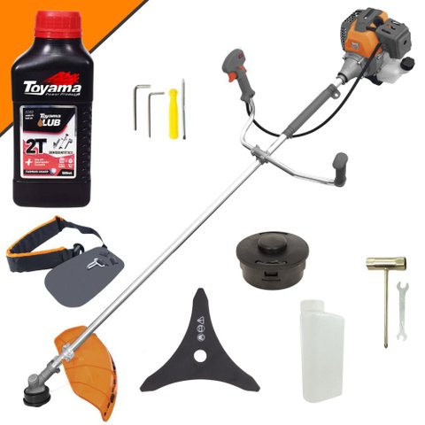 Roçadeira Á Gasolina Rl430p Plus Tekna 43cc 1,7hp 10.000rpm com Óleo Toyama 2 Tempos 500ml