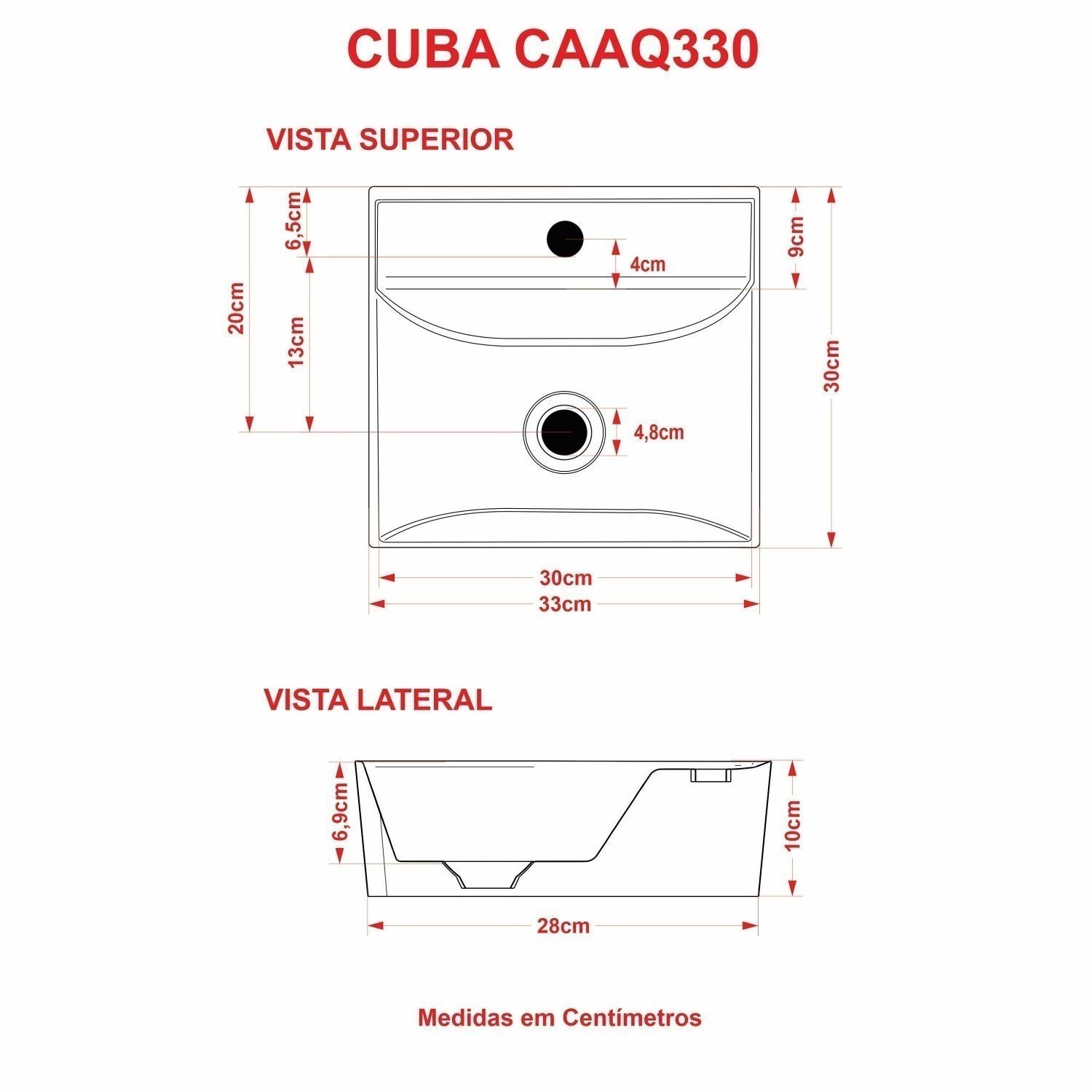 Kit Cuba Aq33 Volcano com Torneira C50 e Válvula Abs com Sifão e Flexível - 5