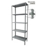 Estante de Aço com 05 Bandejas 58 Cm (22/18) – 1,98×0,92×0,58m – Amapa – 11107 - 3