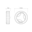 Ver imagem 2 de Roda Maior Ø 170 Mm e Calota Plástica Tramontina (2 Un.) para Cortador de Grama Ce35p Tramontina